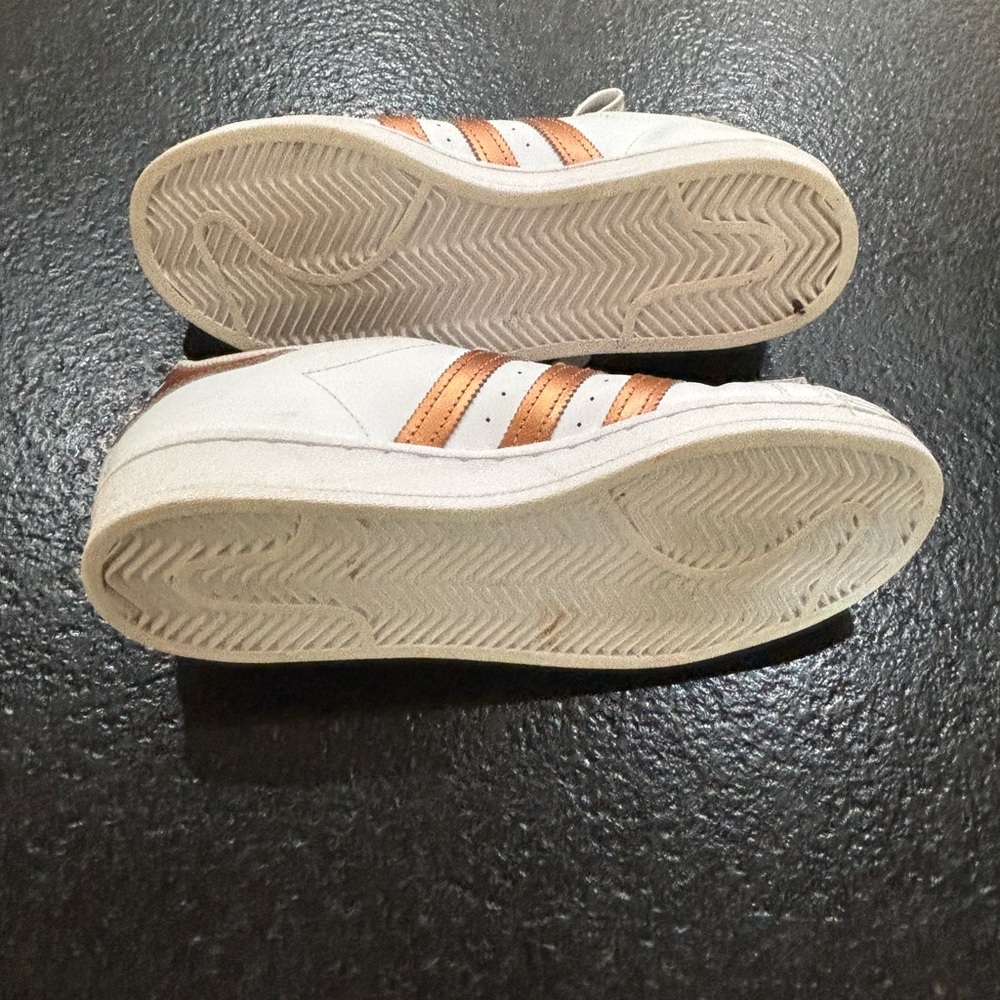 Adidas Superstar White and Rose Gold Sneakers 🩷 - Picture 3 of 8